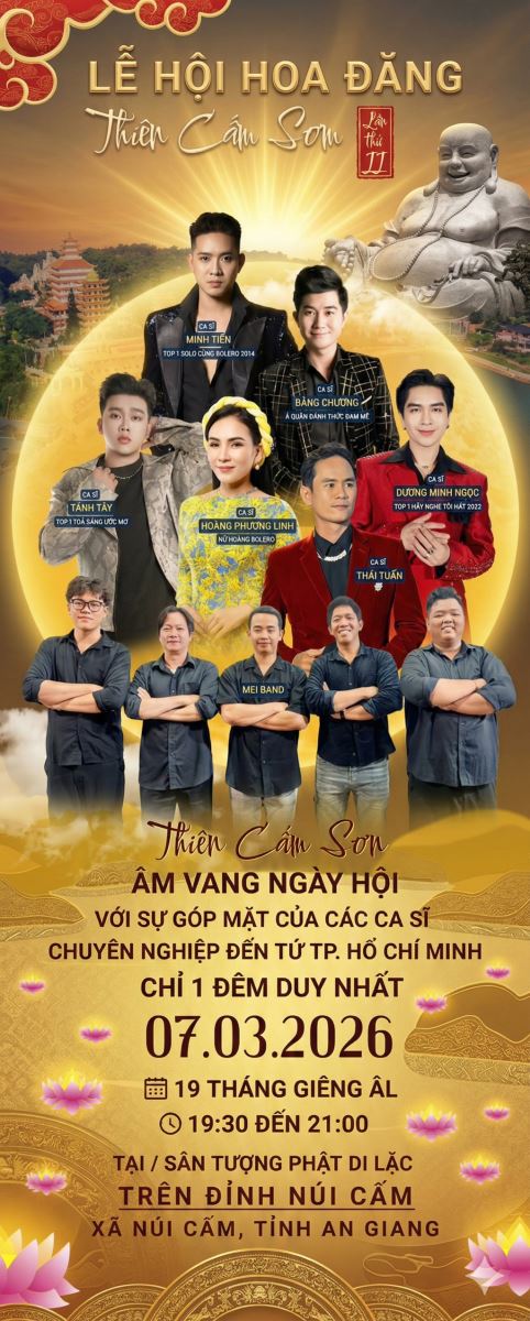 lễ hội thả hoa đăng thiên cấm